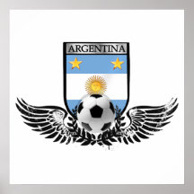 Argentina world champions Winged futbol shield Posters
