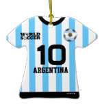 Argentina World Cup Soccer Jersey Ornament