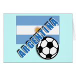ARGENTINA World Soccer Fan Tshirts Greeting Card
