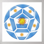 Argentine futebol Tees and soccer ball gear Posters