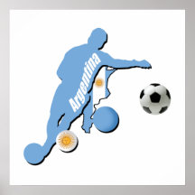 Argentine Soccer player of Argentina Futbol gifts Posters