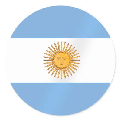 Argentinian flag of Argentina Albicelestes Gifts Round Stickers by SoccerJersey