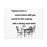 Arguing with a Dining Room Table postcards