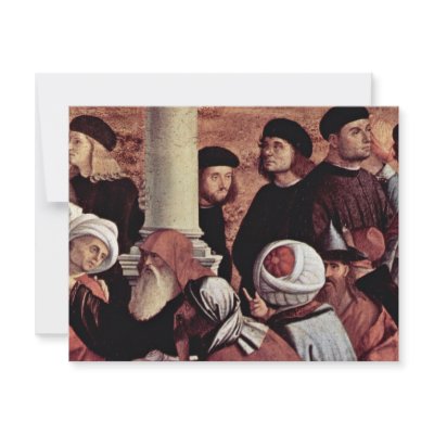 Argument Of St. Stephen Detail By Carpaccio Vittor Personalized Invite by Artcollection