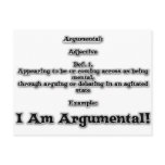 Argumental postcards