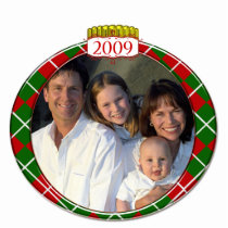 Argyle 2009 Family Photo Christmas Ornament