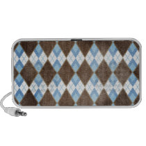 Argyle Brown/Blue Travel Speakers