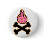 Argyle Flame and Crossbones Pin