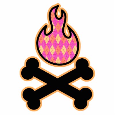 Argyle Flame and Crossbones Photo Cut Outs by doonidesigns