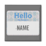 Argyle Hello My Name is, NAME Magnets