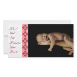 Argyle - It's A Girl... Our Precious Little Pearl Photo Cards