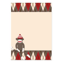 Argyle Sock Monkey Business Card