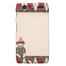Argyle Sock Monkey Motorola Droid Razr Case