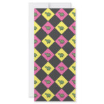 Argyle turtle pattern on black rack cards