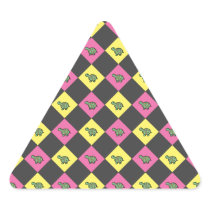 Argyle turtle pattern on black