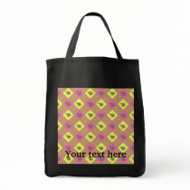 Argyle turtle pattern on brown bag