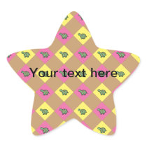 Argyle turtle pattern on brown