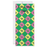 Argyle turtle pattern on green rack cards