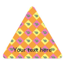 Argyle turtle pattern on orange