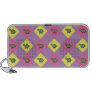 Argyle turtle pattern on purple notebook speakers