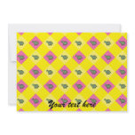 Argyle turtle pattern on yellow