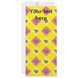 Argyle turtle pattern on yellow rack cards