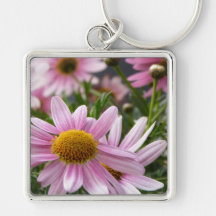 Argyranthemum frutescens Marguerite Daisies Key Chain