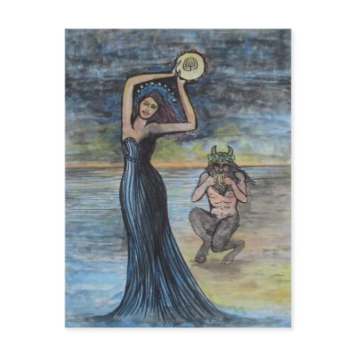 Ariadne and Dionysus Post Card by AnnikaCreates