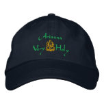 Arianna Name With Italian Meaning Green embroidered hats