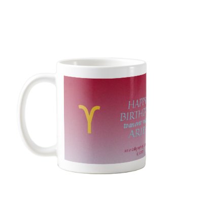 Aries Birthday Mug by DarleneArtist