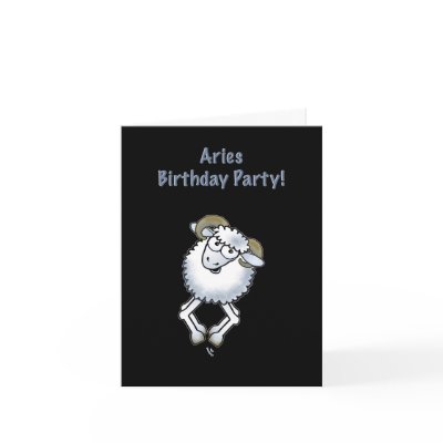Aries birthday party invitation ram Zodiac card by graphicdoodles
