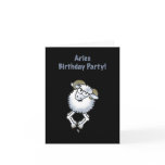 Aries birthday party invitation ram Zodiac card