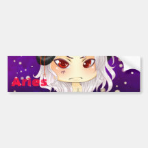 Aries chibi Zodiac Bumper Sticker