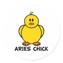 Aries Chick Sticker