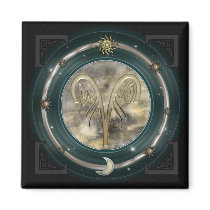 Aries Custom Colour Square Magnet