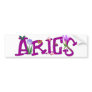Aries Flowers Bumper Sticker
