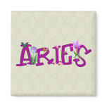 Aries Flowers Fridge Magnets