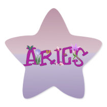 Aries Flowers Sticker