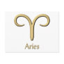 Aries Gold Symbol postcards