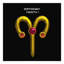 ARIES RUBY ,  bright yellow black red Custom Announcement