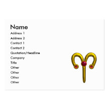 ARIES ,ruby red yellow white Business Card