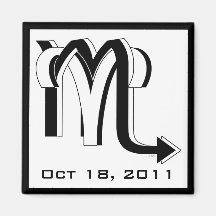 Aries & Scorpio bw Refrigerator Magnet