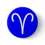 Aries Symbol Pinback Button