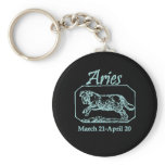 Aries Teal Key Chain