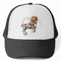 Aries the ram star or birth sign mesh hats
