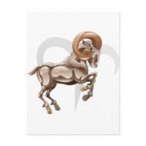 Aries the ram star or birth sign postcards