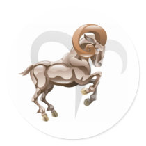 Aries the ram star or birth sign stickers