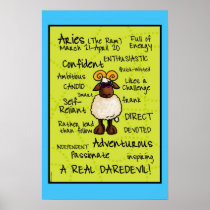 Aries wordcloud poster