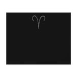 Aries. Zodiac Astrology Sign. Black. Full Color Flyer