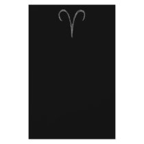 Aries. Zodiac Astrology Sign. Black. Personalised Flyer